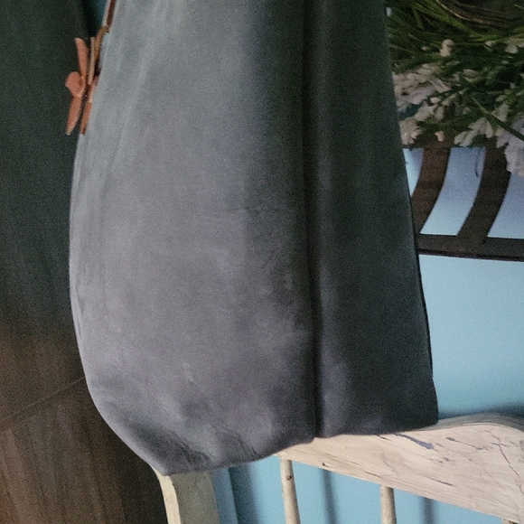 Portland Leather Goods Large Zipper Tote Storm/Tan - Picture 6 of 13